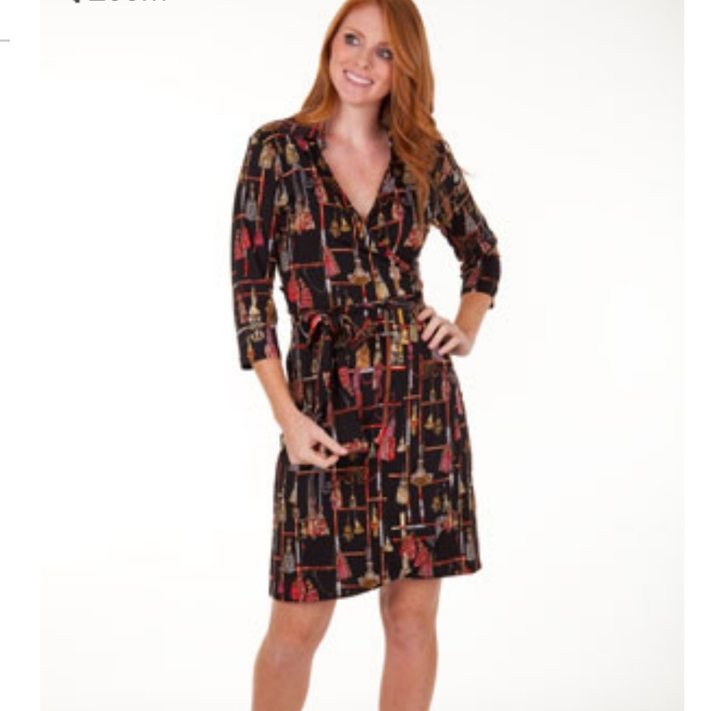 Tracey Negoshian Cathy Wrap Tassel Dress
